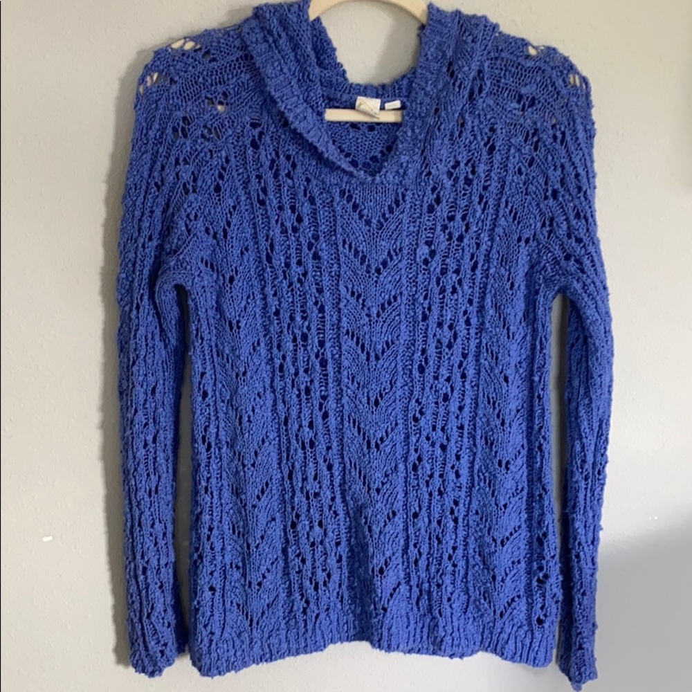 Anthropologie Little Yellow Bird Knit Hoodie XS